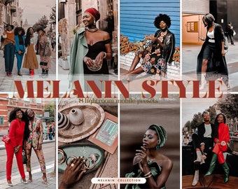 8 förinställningar för melaninstil | Mörk hud Brun hud Lightroom Mobile-förinställningar, Brun bloggartjej, Svart tjejmagi-förinställningar, Melaninpoppin-förinställningar