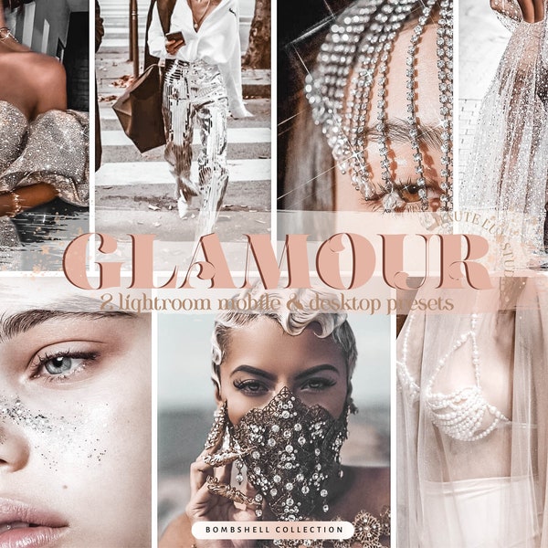 2 BLUSH Lightroom Mobile & Desktop Presets| Best Blogger Travel Fashion Lifestyle Instagram Metallic Elegant Glimmer Golden Preset| GLAMOUR