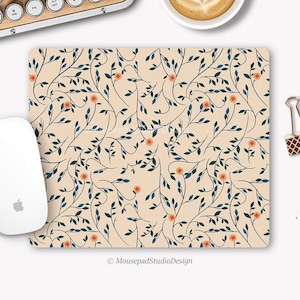 Botanical mouse pad, Foliage mouse pad, Plant mouse pad, Plant mouse pad, Botanical mousepad, Office decoration