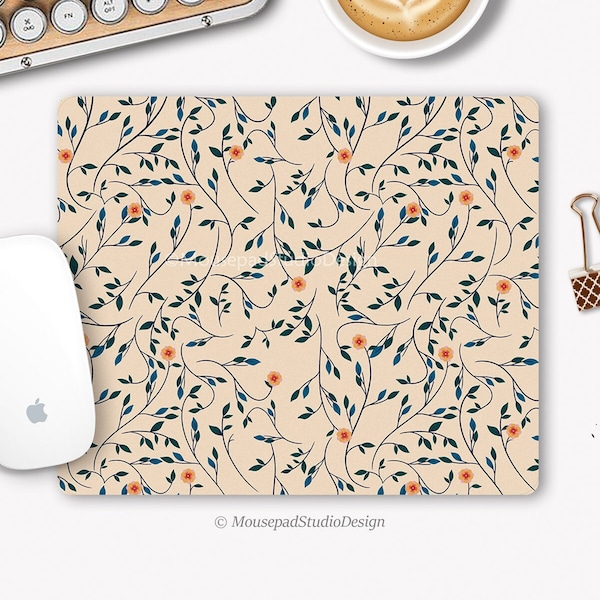 Tapis de souris botanique, Tapis de souris feuillage, Tapis de souris végétal, Tapis de souris plante, Botanical mousepad, Décoration bureau