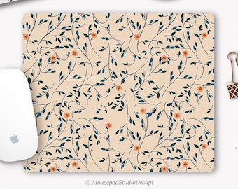 Tapis de souris botanique, Tapis de souris feuillage, Tapis de souris végétal, Tapis de souris plante, Botanical mousepad, Décoration bureau