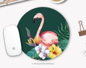 Feuilles Plantes coeurs fleurs /& oiseaux Tapis de souris//Pad /& Coaster