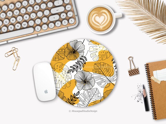 Tapis de souris Fleurs, Mousepad flowers, Tapis de souris Floral, Tapis de bureau, Flowers pattern mousepad, Accessoires ordianteur