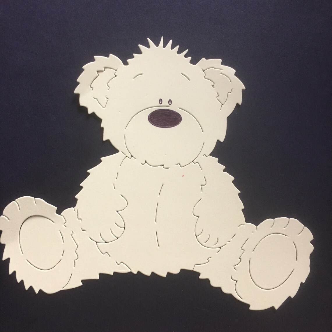 Cute Large Teddy Bear Metal Die Cut Metal Die Cutting Teddy Etsy