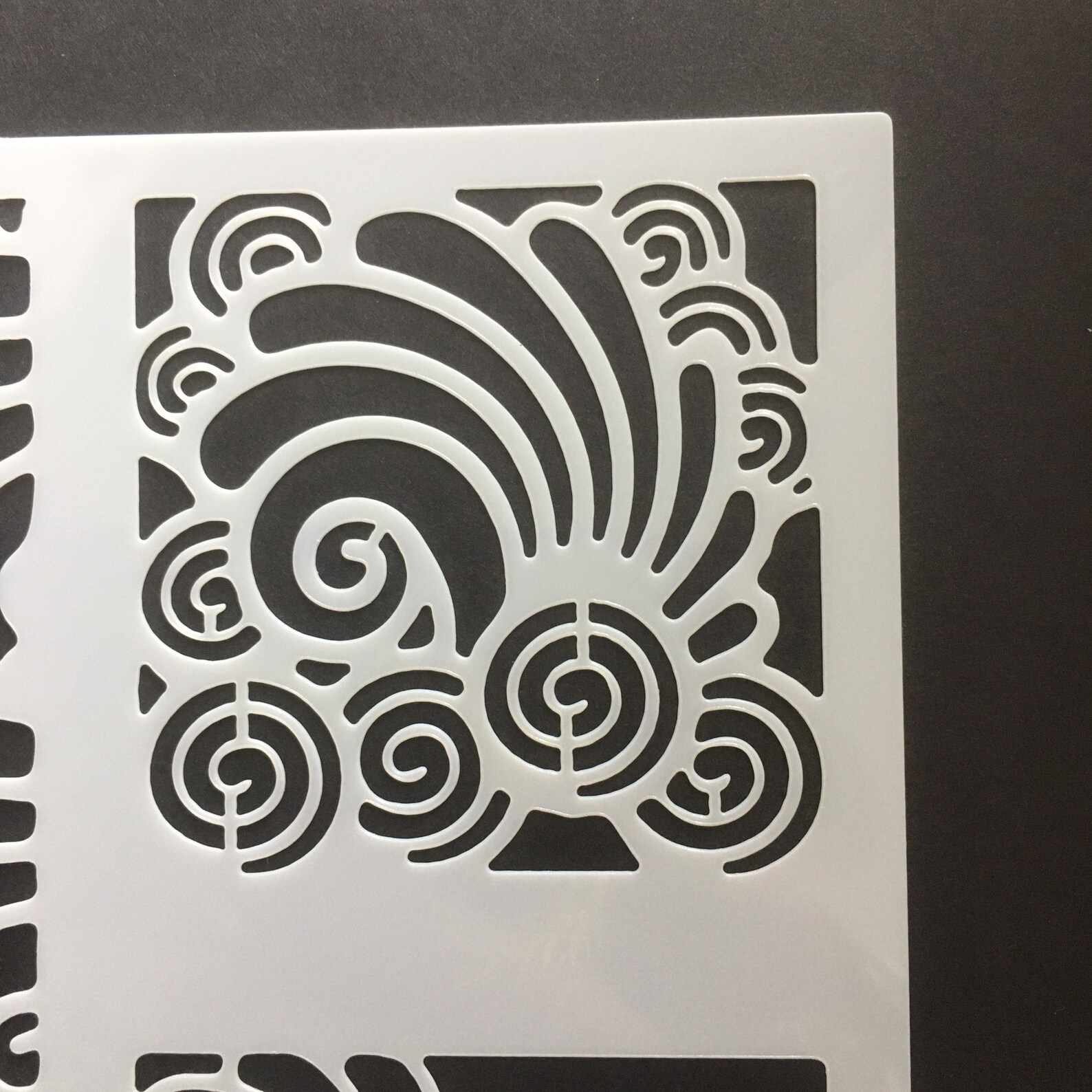 Swirl Stencil for Crafting Journalling Mixed Media Ink Etsy
