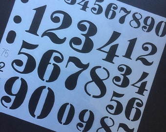 Number Stencil for crafting, Journalling, mixed media, ink, stencilling, 0 to 9 number stencil