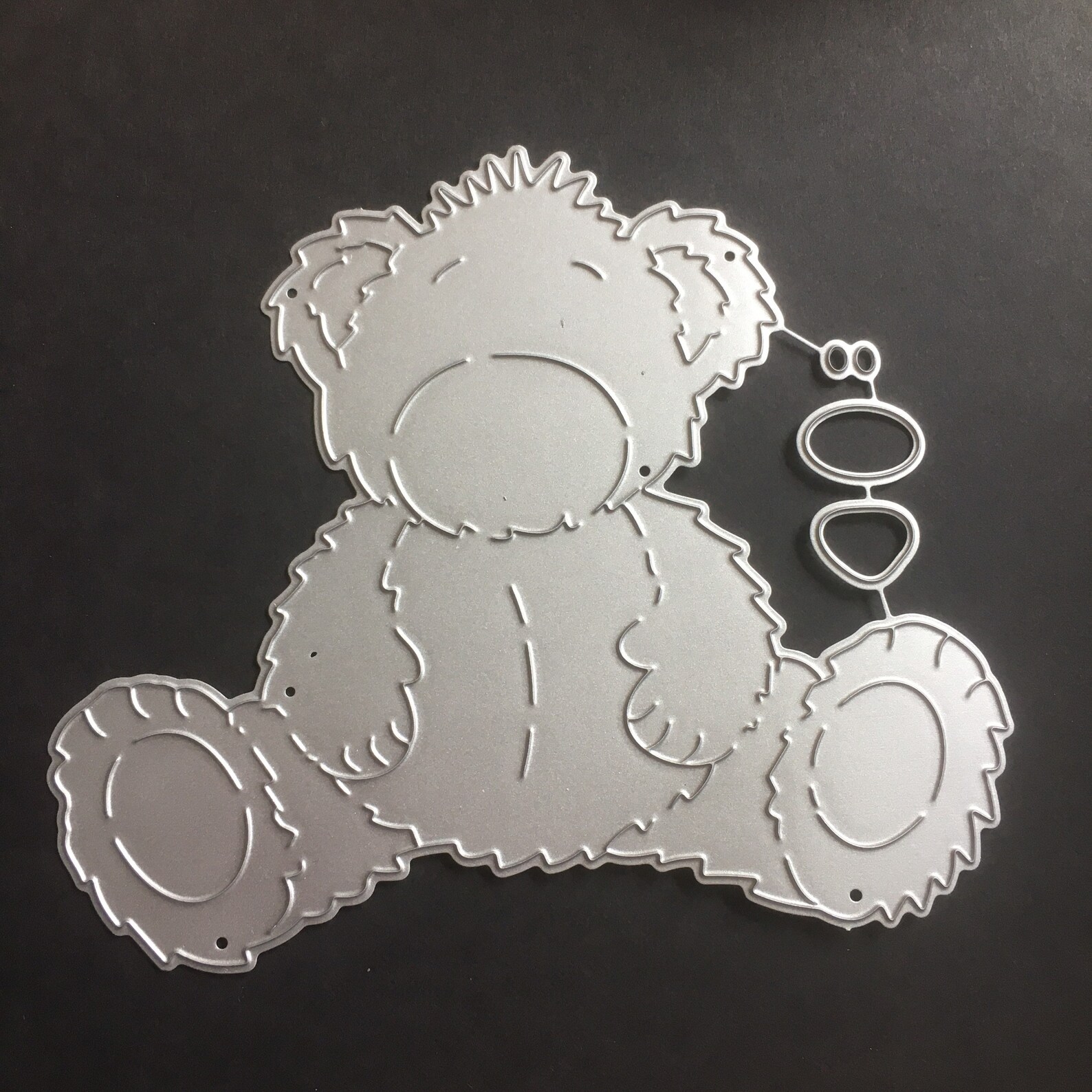 Cute Large Teddy Bear Metal Die Cut Metal Die Cutting Teddy Etsy