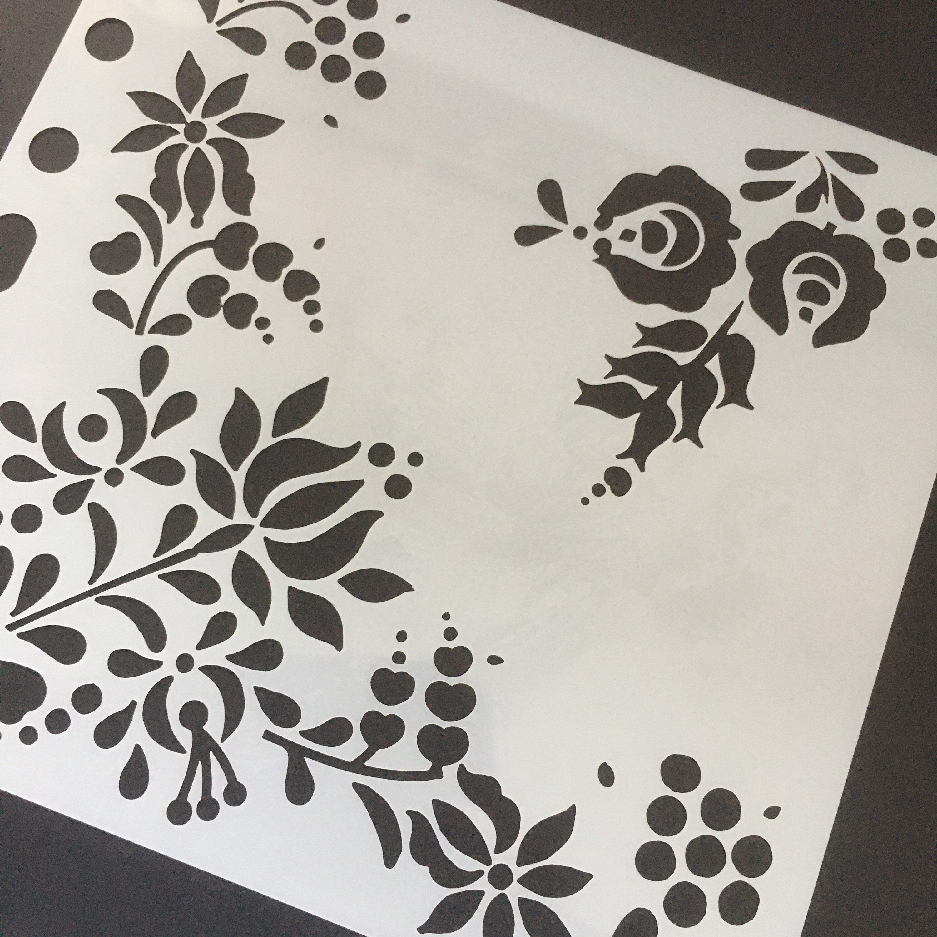 Floral Corner Stencil A Flower Stencil journalling mixed | Etsy
