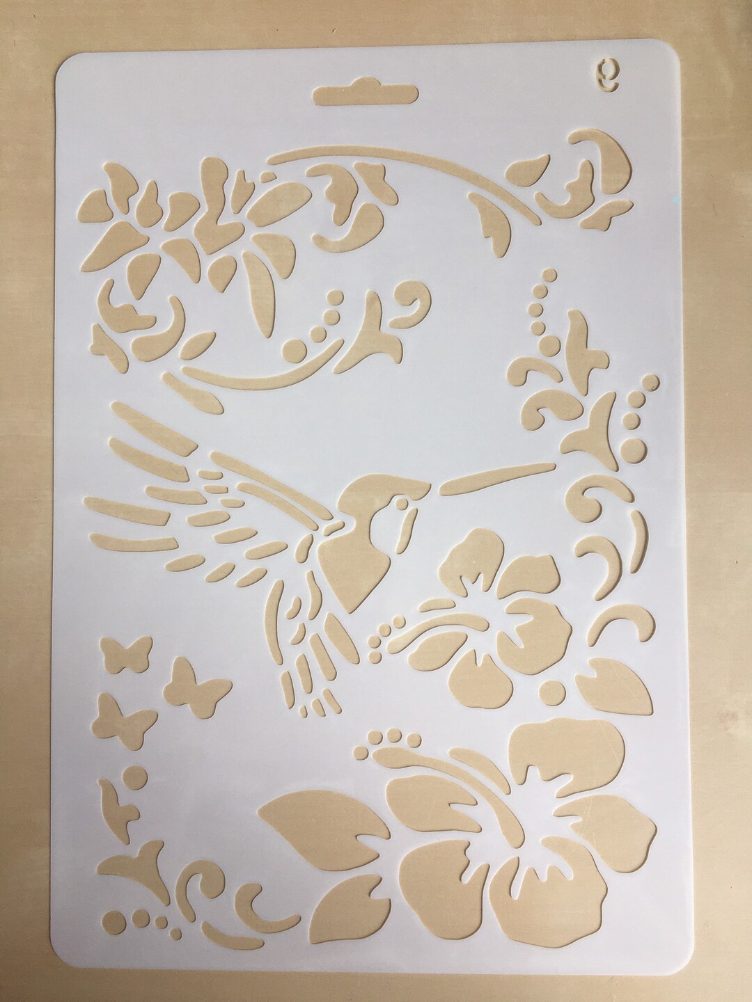 Hummingbird Floral Stencil: Craft, Furniture, and Journal DIY - Etsy UK