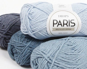 GARNSTUDIO DROPS PARIS - ¡Crochet divertido y fácil de tejer 100% algodón! Todos los colores disponibles