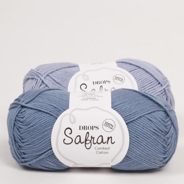 GARNSTUDIO DROPS Safran Egyptian Combed Cotton Yarn 50gr 1.8Oz 160 m