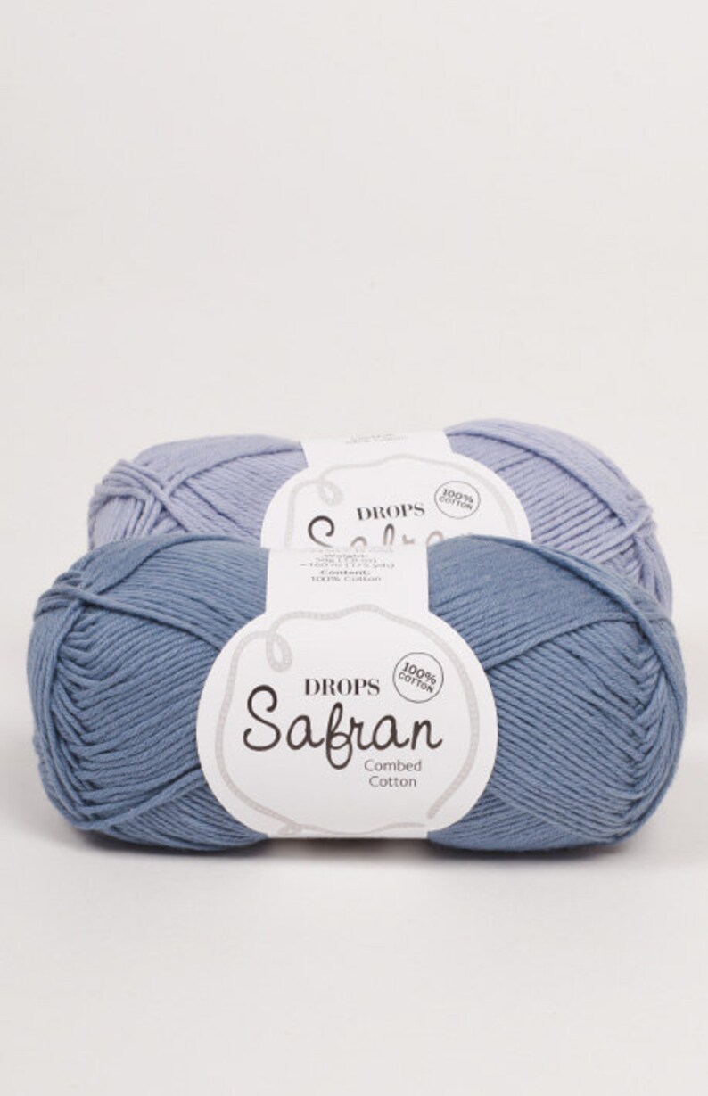 GARNSTUDIO DROPS Safran Egyptian Combed Cotton Yarn 50gr 1.8Oz Etsy