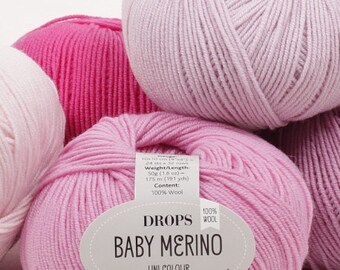 GARNSTUDIO DROPS Baby Merino Superwash Lana Merino Extrafina Tratada 50gr 175m