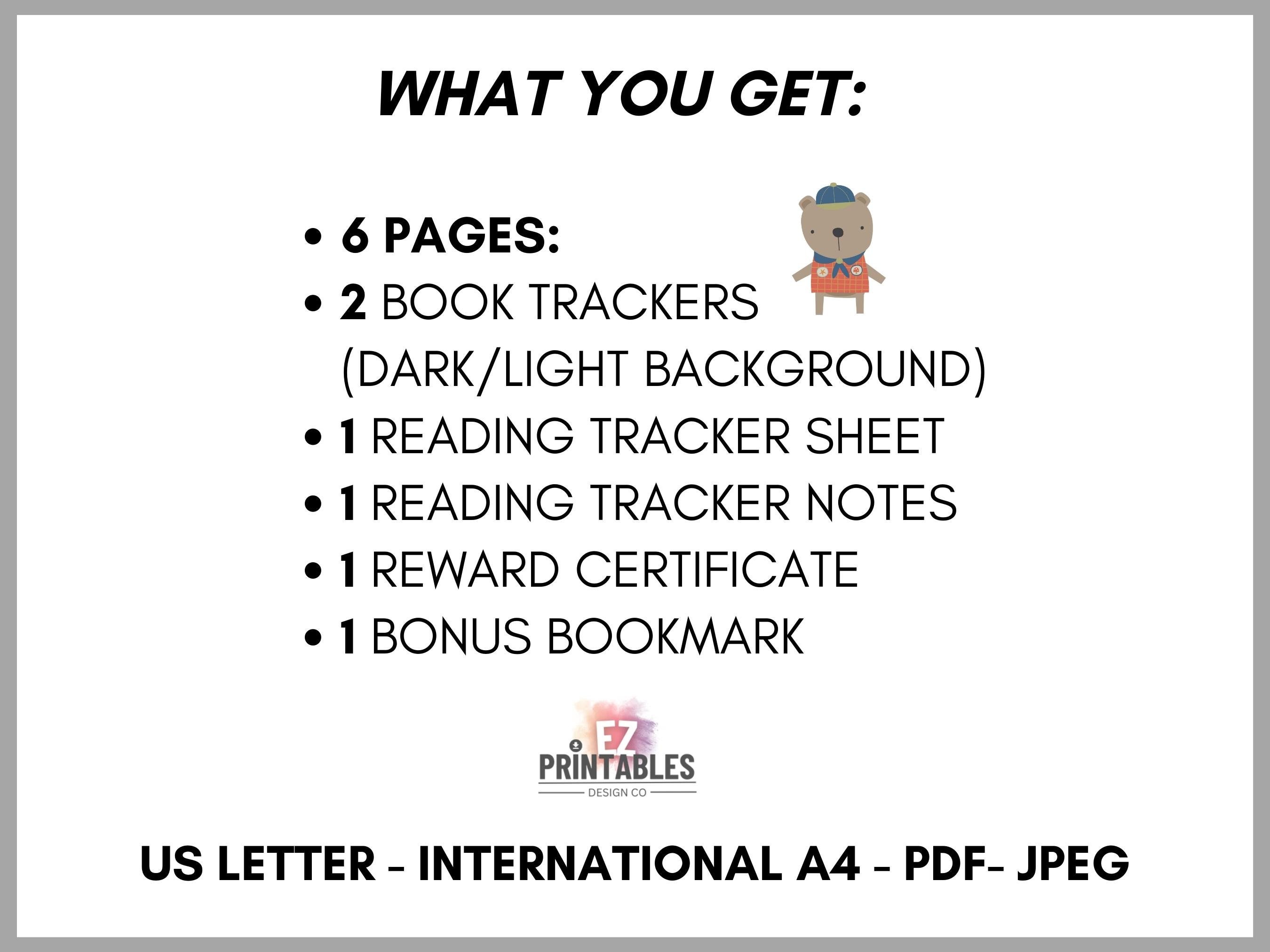 Reading Log Printable Kids Book Tracker Kids Reading Etsy Reading log printable kids book tracker kids reading etsy