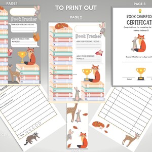 Kids Reading Log Printable, Autumn Printables, Reading Reward Chart ...