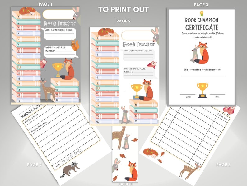 Kids Reading Log Printable, Autumn Printables, Reading Reward Chart ...