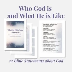 Attributes of God Printable | Bible Study Guide with Scripture References | Christian Journal PDF