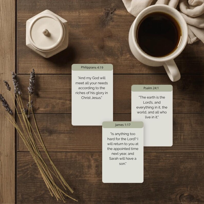 Provision Bible Verse Cards Printable, Christian Devotional PDF, 28 ...