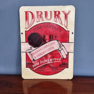 Vintage Metal Coffee Sign