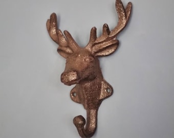 Gancho de pared de hierro fundido con forma de cabeza de ciervo - Colección Otoño 2025