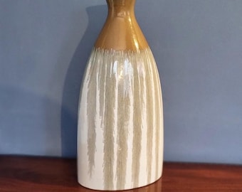 Jarrón alto vintage con esmalte de goteo