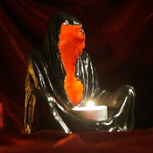 Guardian black red Guardian mystical mystical altar tealight ring spirit