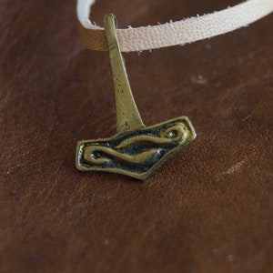 small pendant &quot;Thor&#39;s Hammer&quot; made of bronze mjölnir necklace unique Odin Germanen Viking Vikings