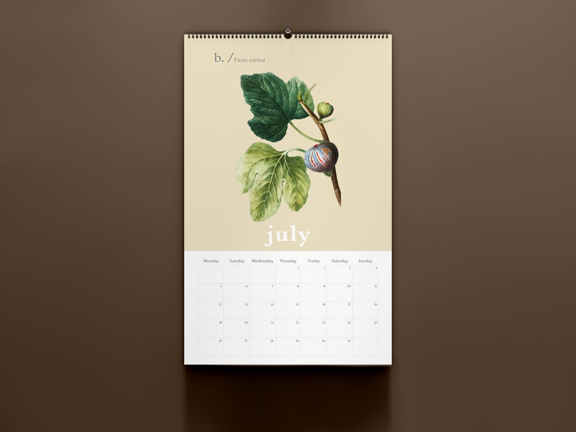 2021 wall planner. Vintage botanical calendar. Practical | Etsy
