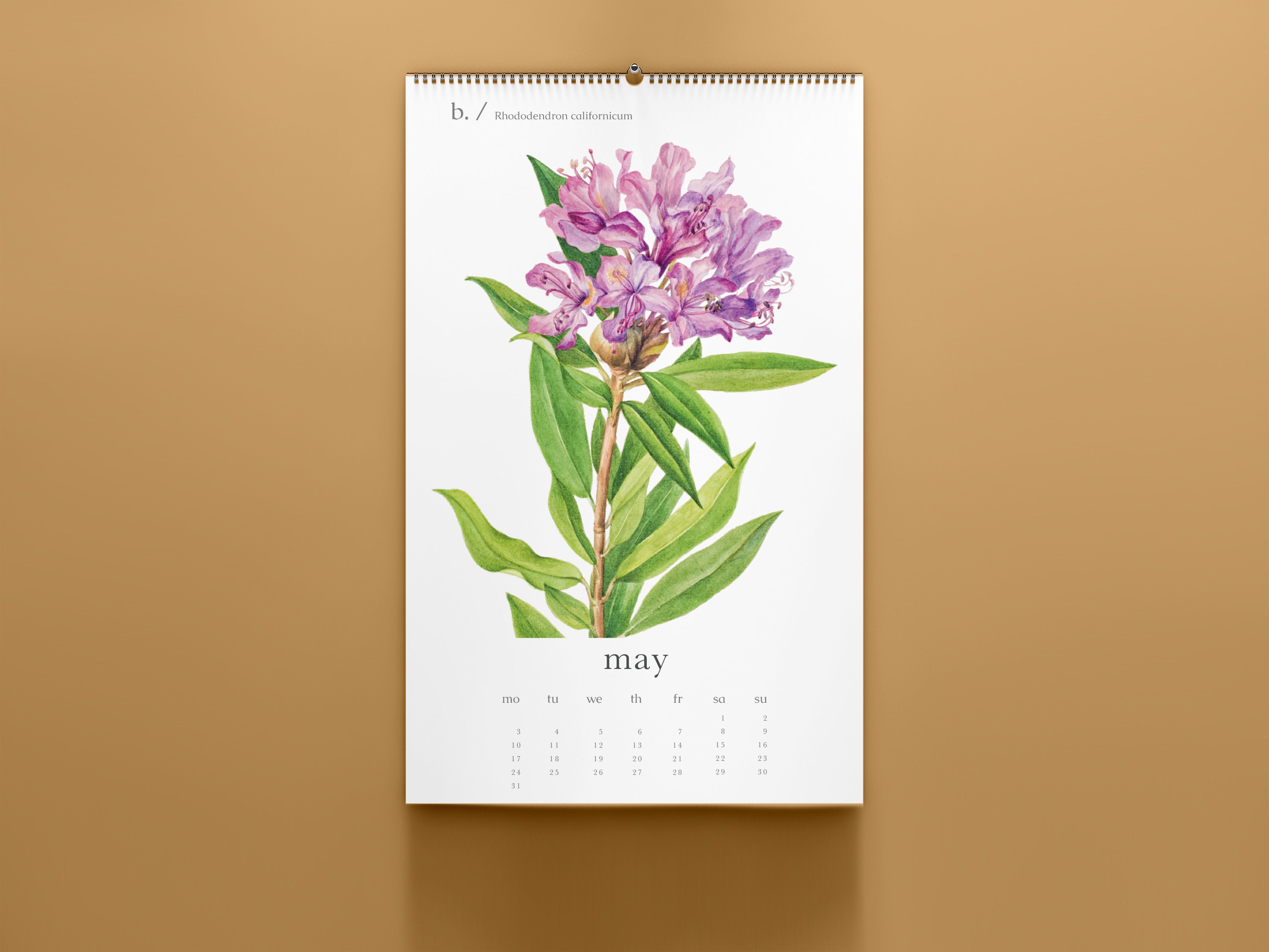 2021 wall calendar. Large botanical calendar. Practical Etsy