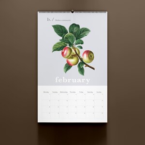 2021 wall planner. Vintage botanical calendar. Practical | Etsy