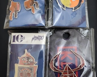 Laika Animation Studios soft enamel pins limited edition (Coraline, Boxtrolls, Paranorman, Kubo and the Two Strings)