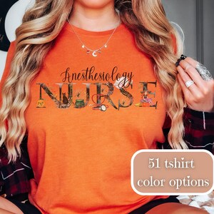 Anesthesiology nurse shirt for Halloween, CRNA nurse t shirt, spooky season nurse tee, autumn teeshirt gift for new nurse anesthetist