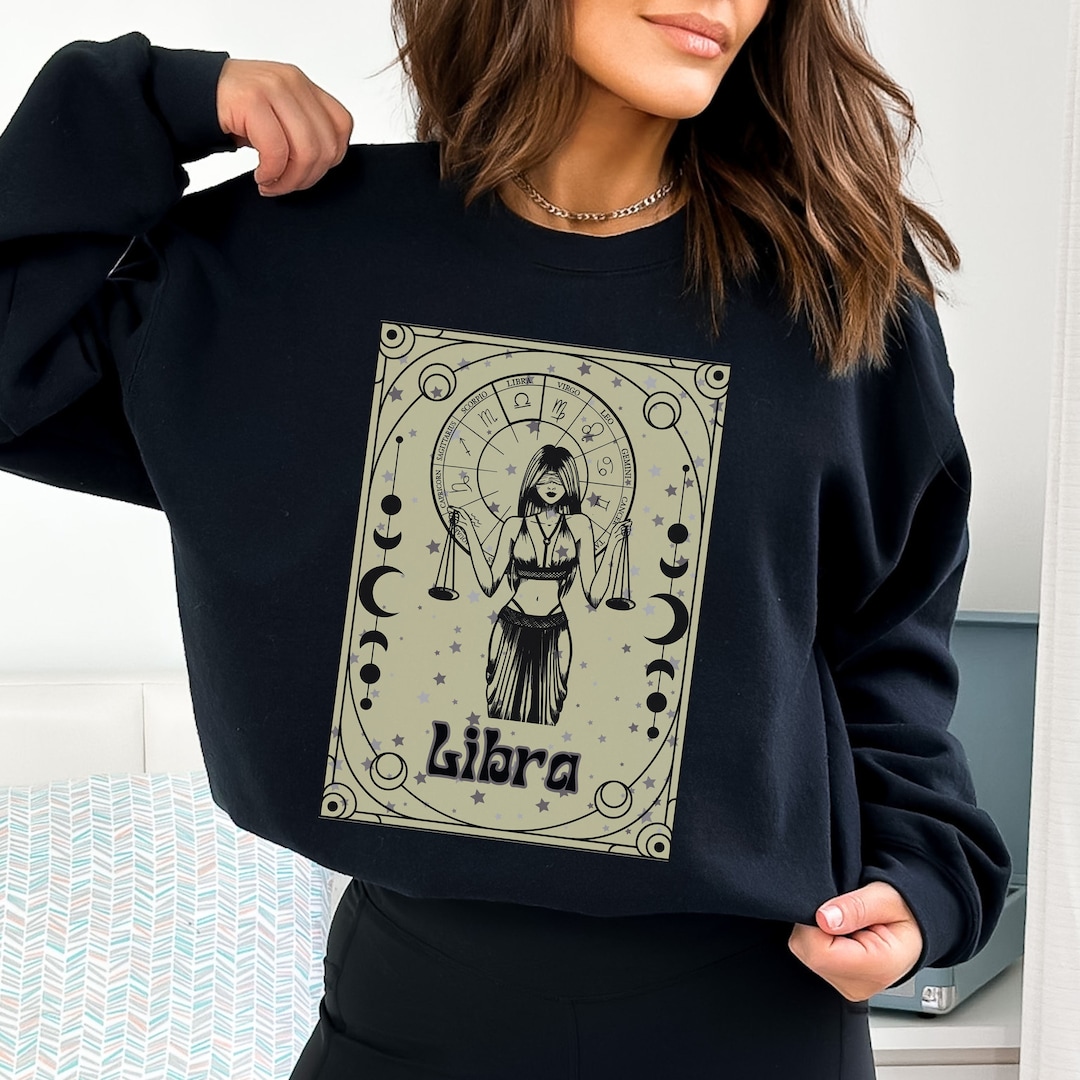 Libra Zodiac Astrology Sweatshirt for Women, Horoscope Gifts for Her ...