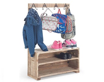 children's coat and shoe storage