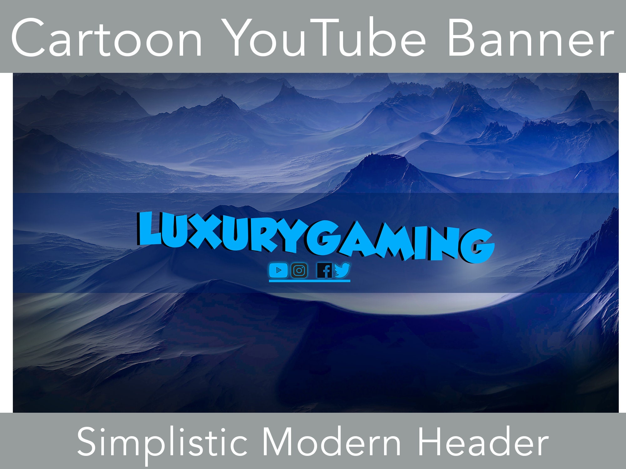 Cartoon Youtube Banner Template Simple Modern Banner Channel - Etsy