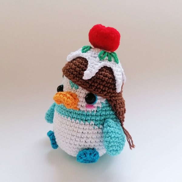 Louie, the pudding penguin, amigurumi pattern, crochet pattern, animal amigurumi, christmas amigurumi PDF-Instant Download ENG