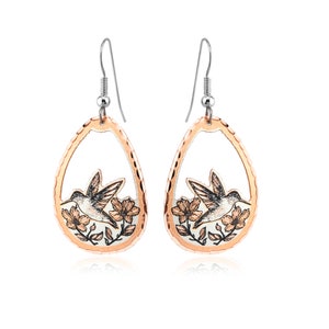 Artisan-crafted Earrings Hummingbird Earrings Cutout Jewelry Hummingbird Jewelry Bird Watchers Gifts Hummingbird Hummingbird Jewelry for Mom