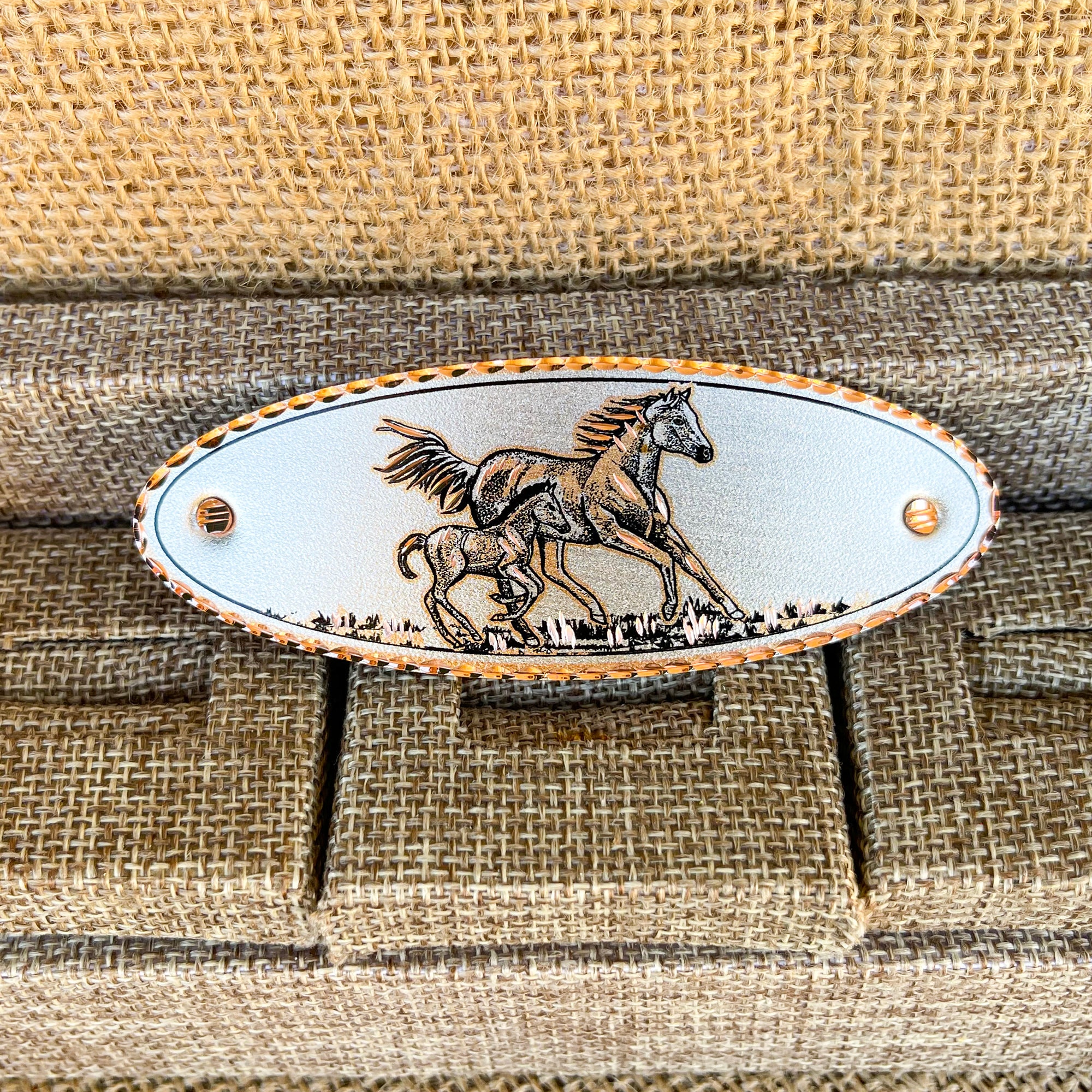 Artisan Handcrafted Copper Horse Hair Clips Oval Hair  display picture 3
