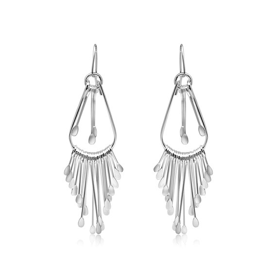 Two Tier Copper Earrings Nail Head Earrings Elegant Formal Drop