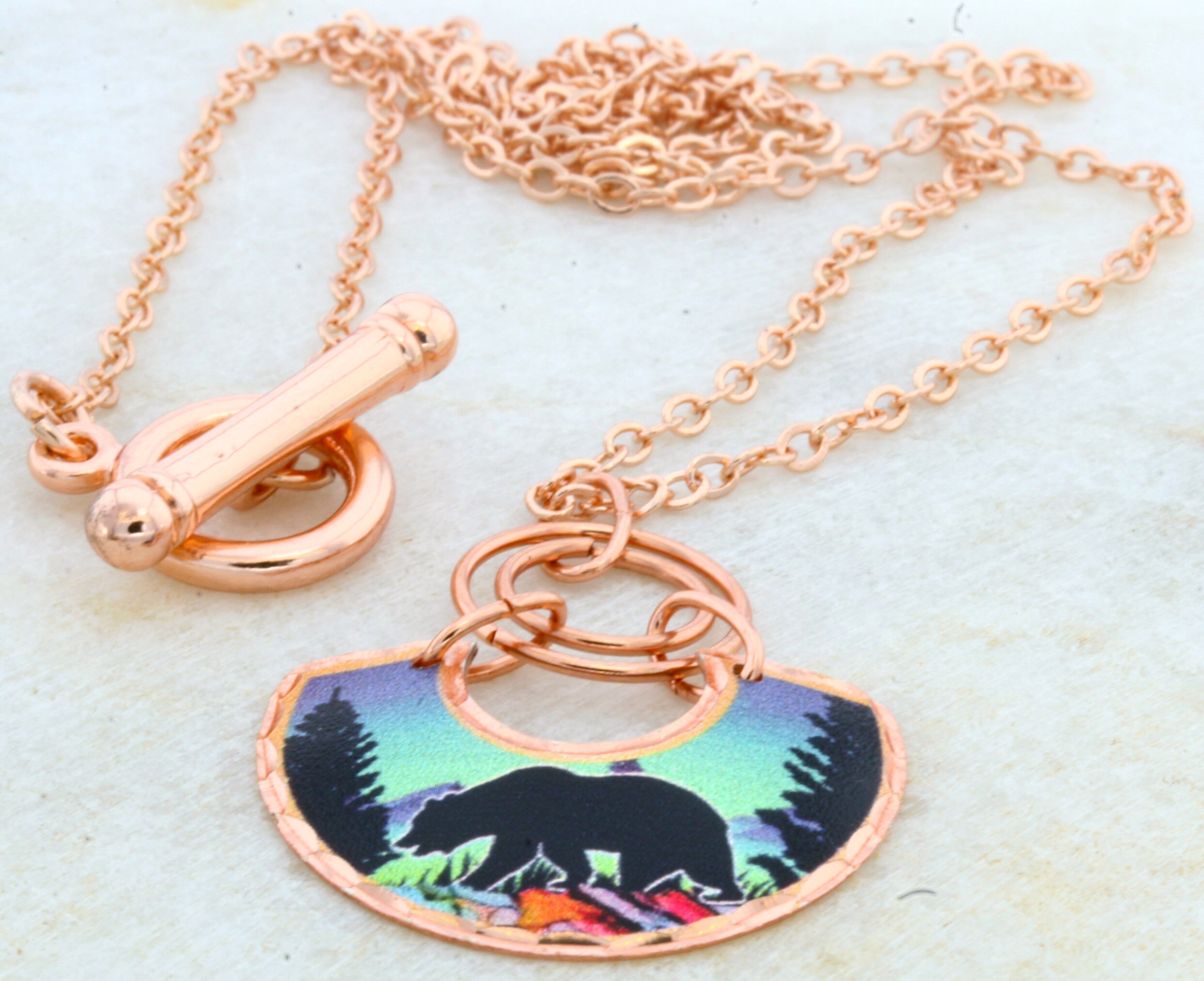 【BLACKPURPLE】cozy bear half pearl necklace BLACKPURPLE (ブラックパープル) cozy bear half pearl necklace