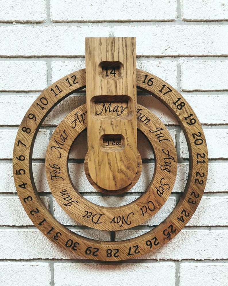 Calendrier perpétuel / Calendrier bois / Big Perpetual | Etsy