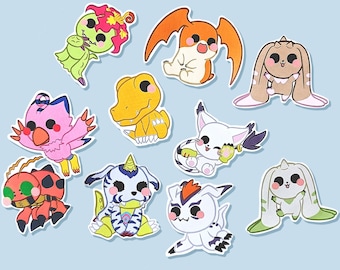 Digimon Adventure cute sticker set