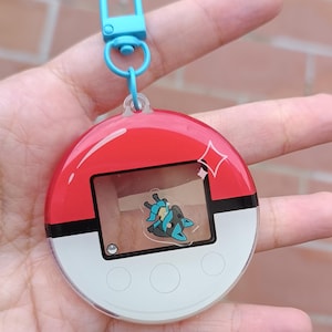 Pokewalker acrylic shaker keychain lucario