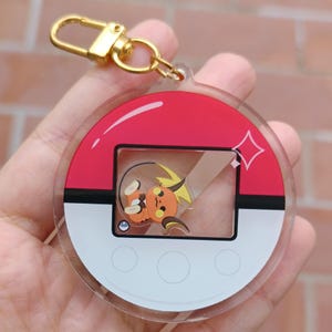 Pokewalker acrylic shaker keychain Raichu