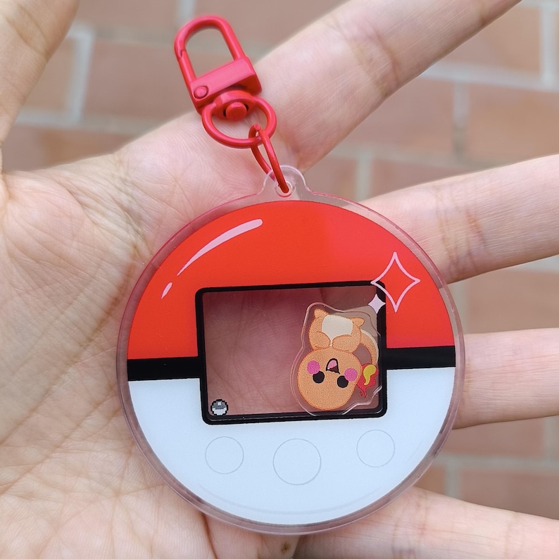 Pokewalker acrylic shaker keychain Charmander