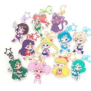 Sailor anime acrylic keychains