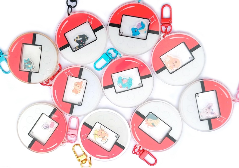 Pokewalker acrylic shaker keychain image 3