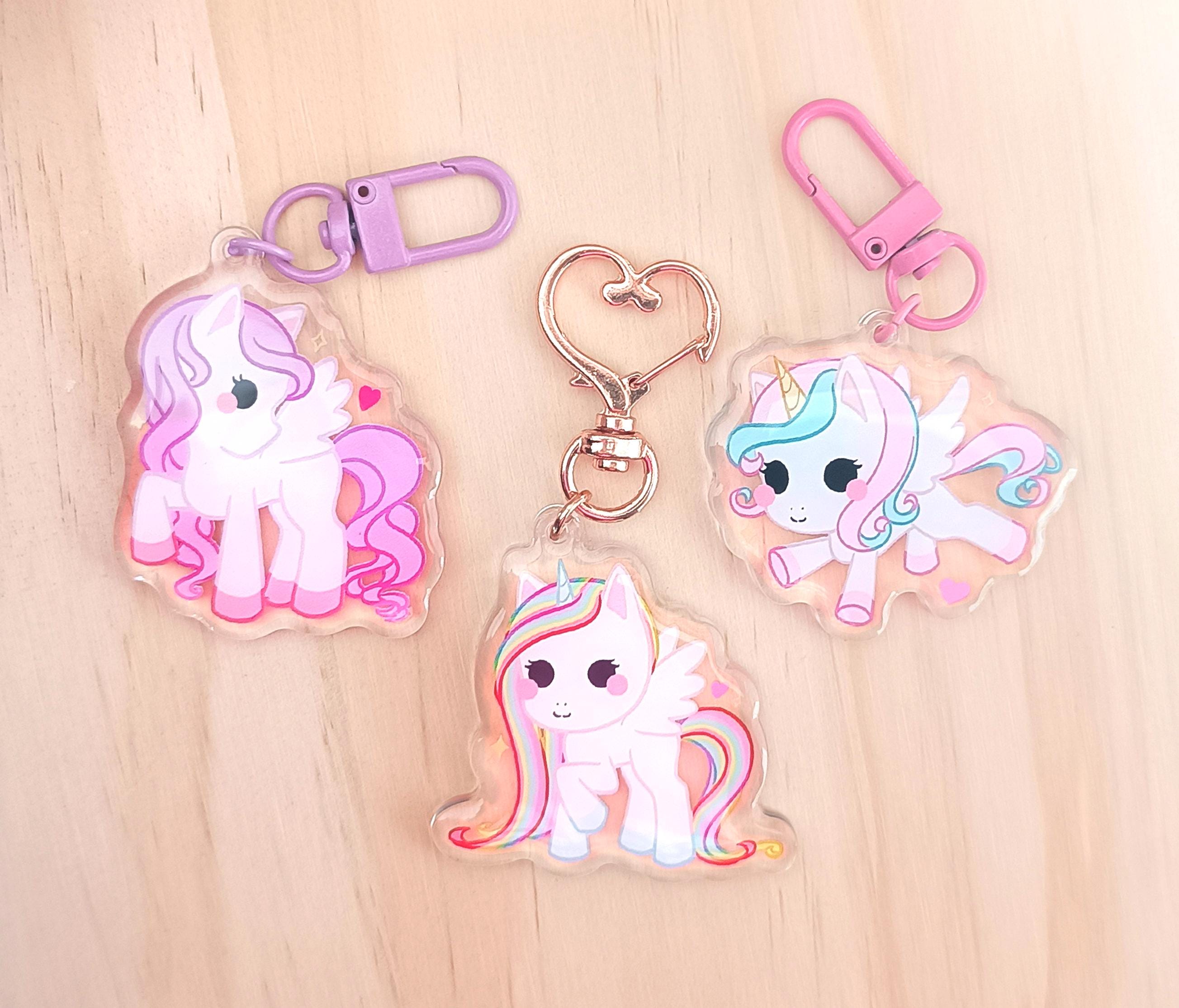 Cute Unicorn Keychains - Etsy