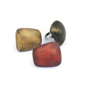 Colourful Statement Rings Artsy Statement Rings, Artistic Adjustable Ring, Polymer Clay Statement Ring