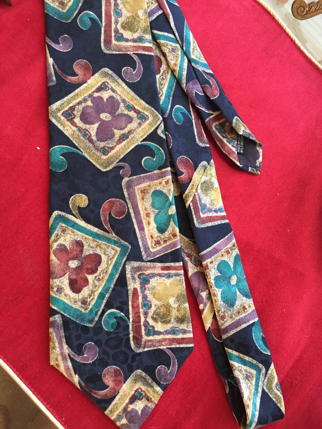 Bold Colored Men's Necktie Silk Couture Necktie Fancy Etsy
